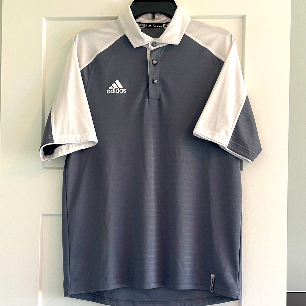 Adidas Men's Two-Tone Gray Polo Shirt